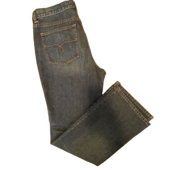 Lauren Jeans Company HOST PICK Lauren Denim Blue Jeans Leather Pockets Sz 12 - Picture 9 of 11